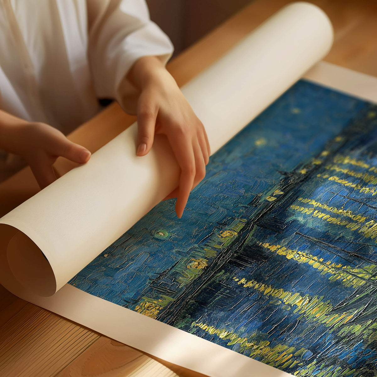 Sternennacht über der Rhône Poster von Vincent van Gogh