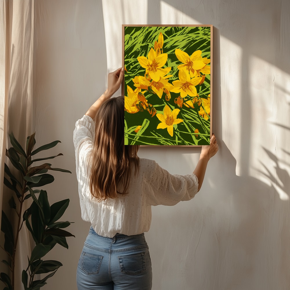 Vibrant Golden Blooms Poster