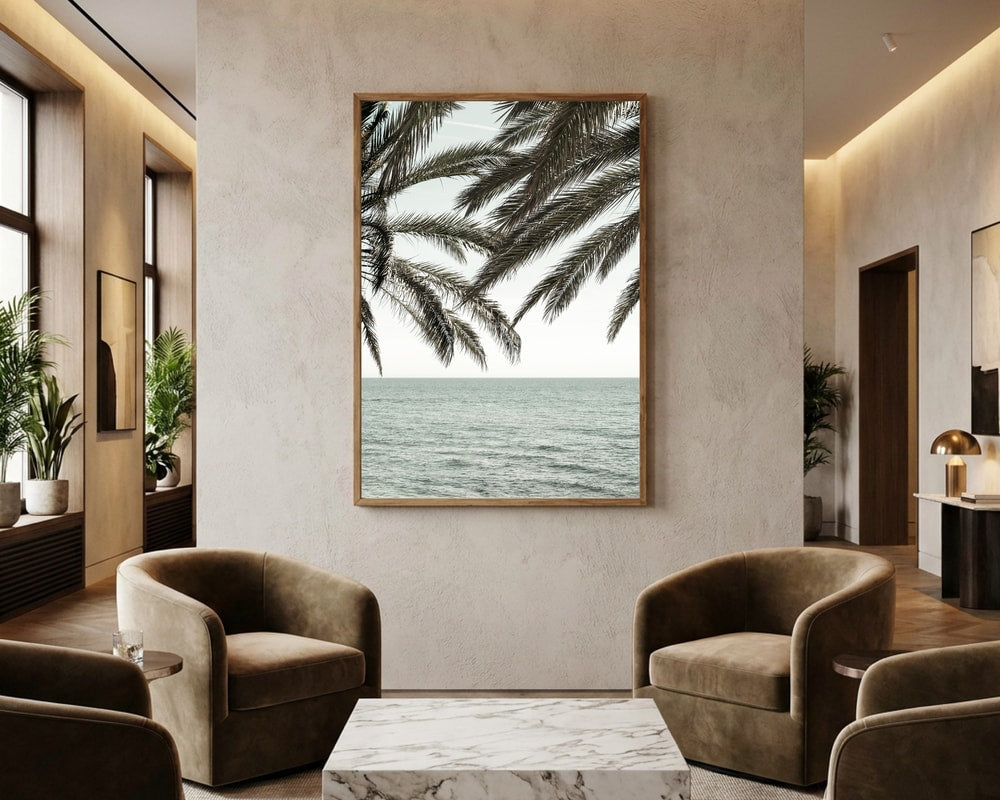 Tropical Ocean Palms Poster
