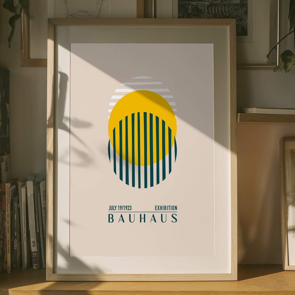 Bauhaus exhibition yellow circle Poster