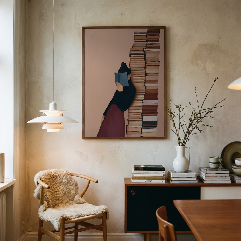 Poster mit einem ruhigen Lesemoment