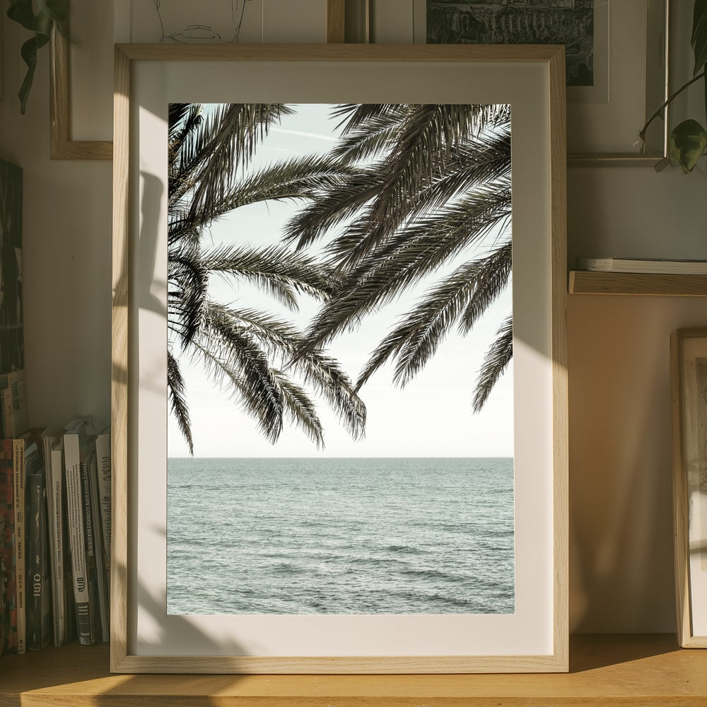 Tropical Ocean Palms Poster