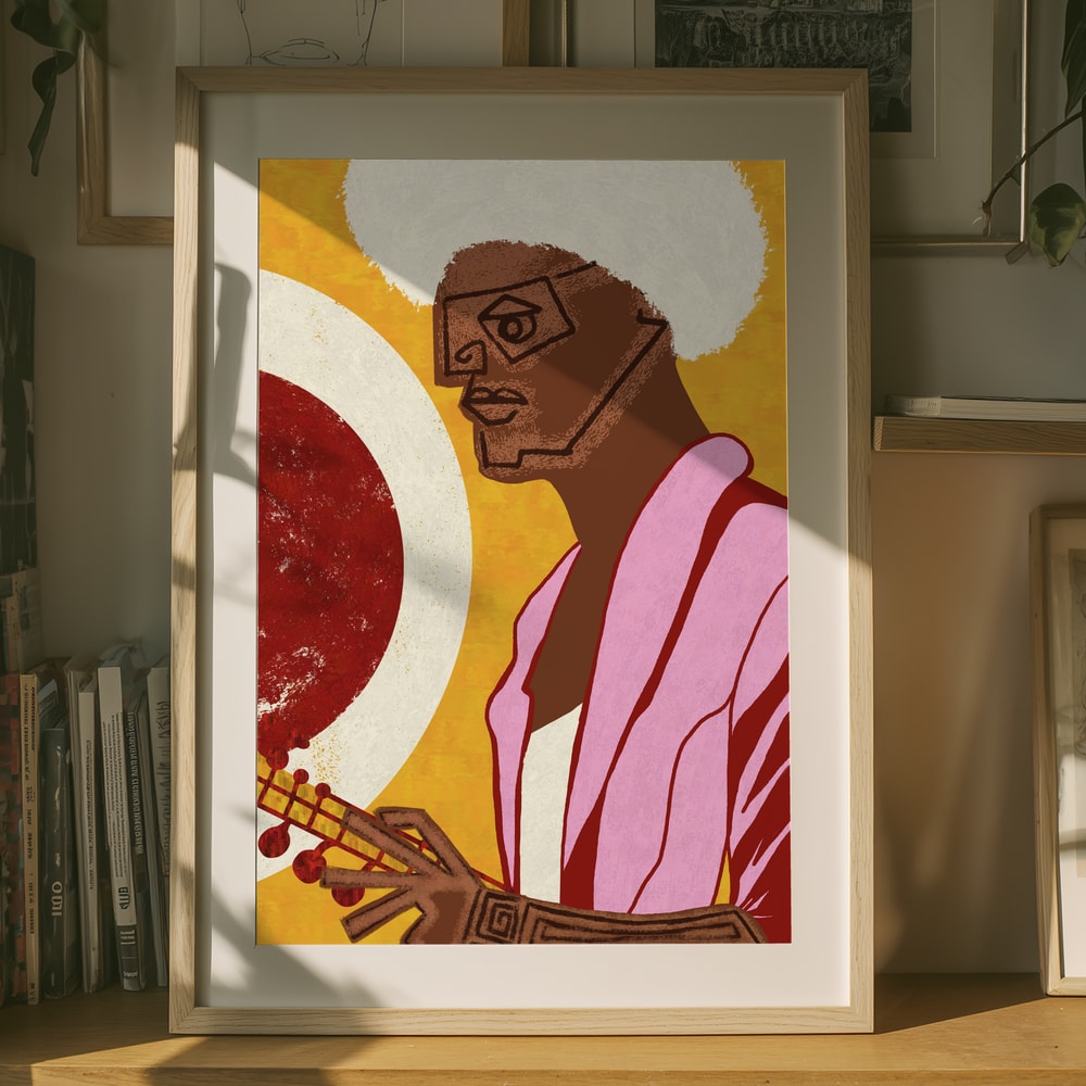 Geometric Music Player Poster