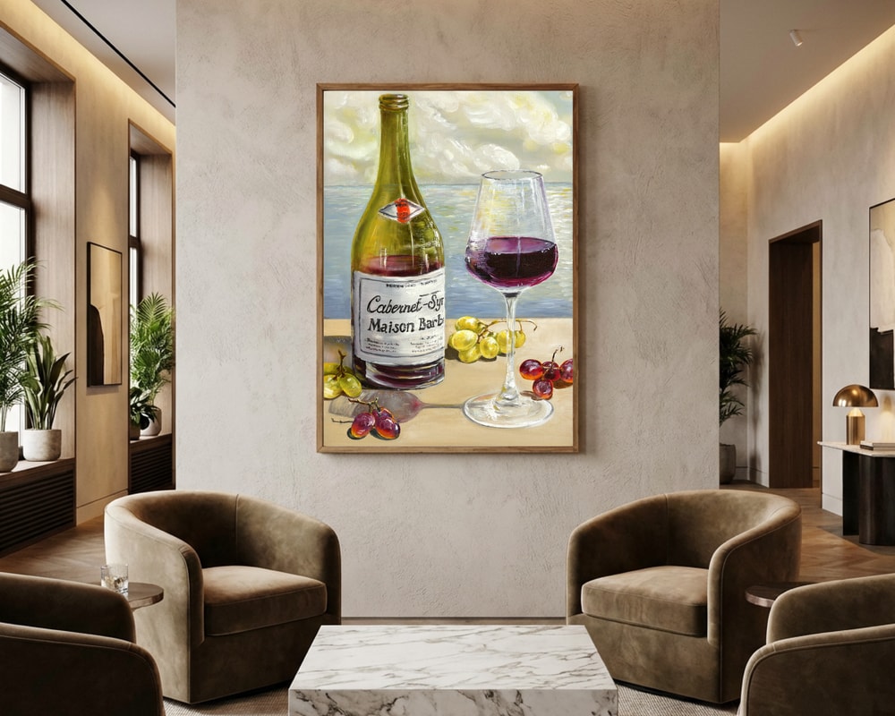 Red Wine Still Life Poster