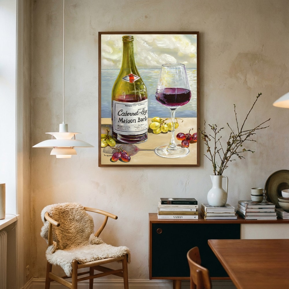 Red Wine Still Life Poster