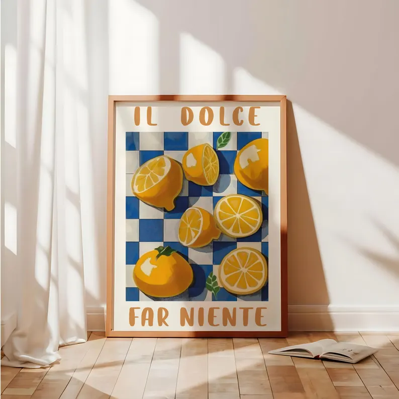 „Il dolce“-Zitronen-Poster