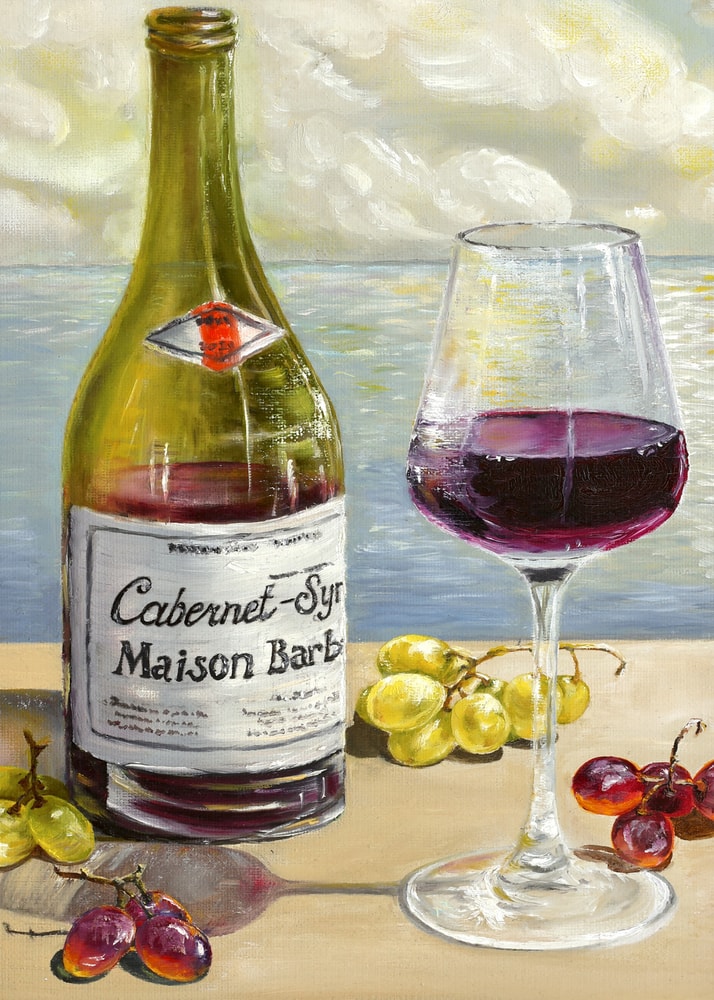Red Wine Still Life Poster