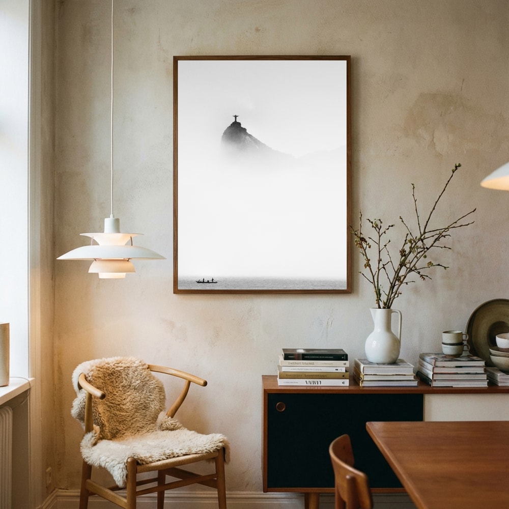 Nebliger Christus-Erlöser-Poster