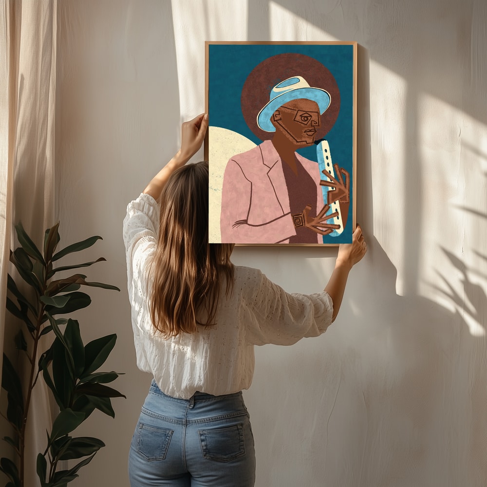 Stylish Jazz Player Poster