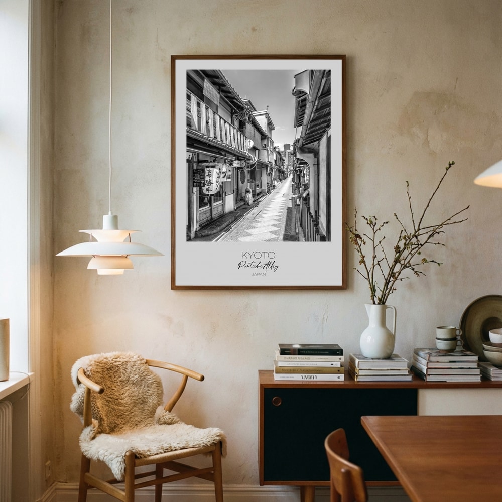 Poster einer Gasse in Kyotos Pontocho-Viertel