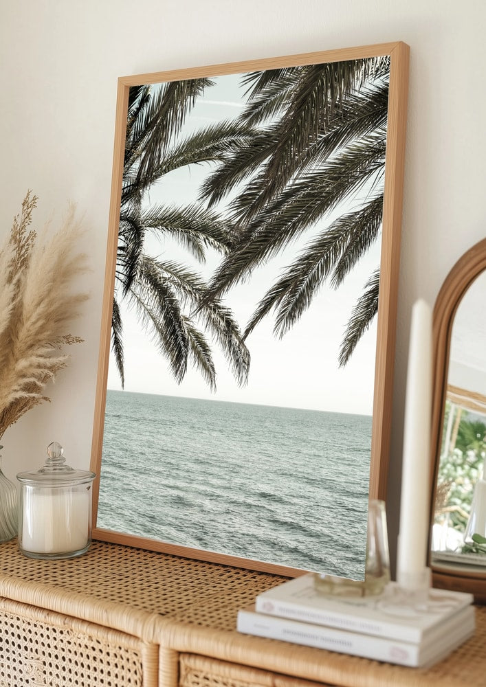 Tropical Ocean Palms Poster