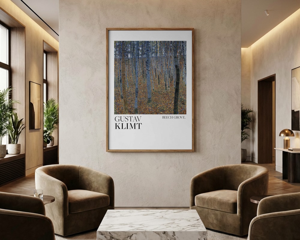 Gustav Klimt Beech Grove I (1902) Poster