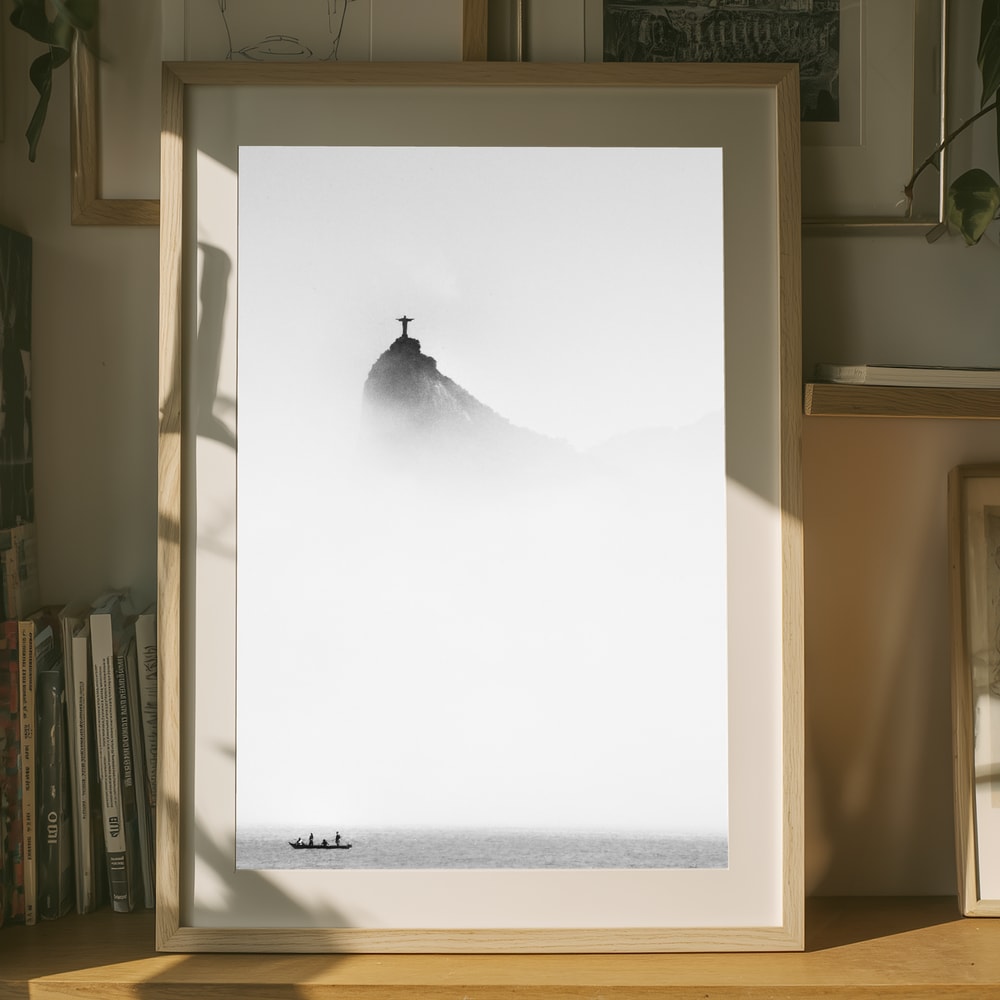 Nebliger Christus-Erlöser-Poster