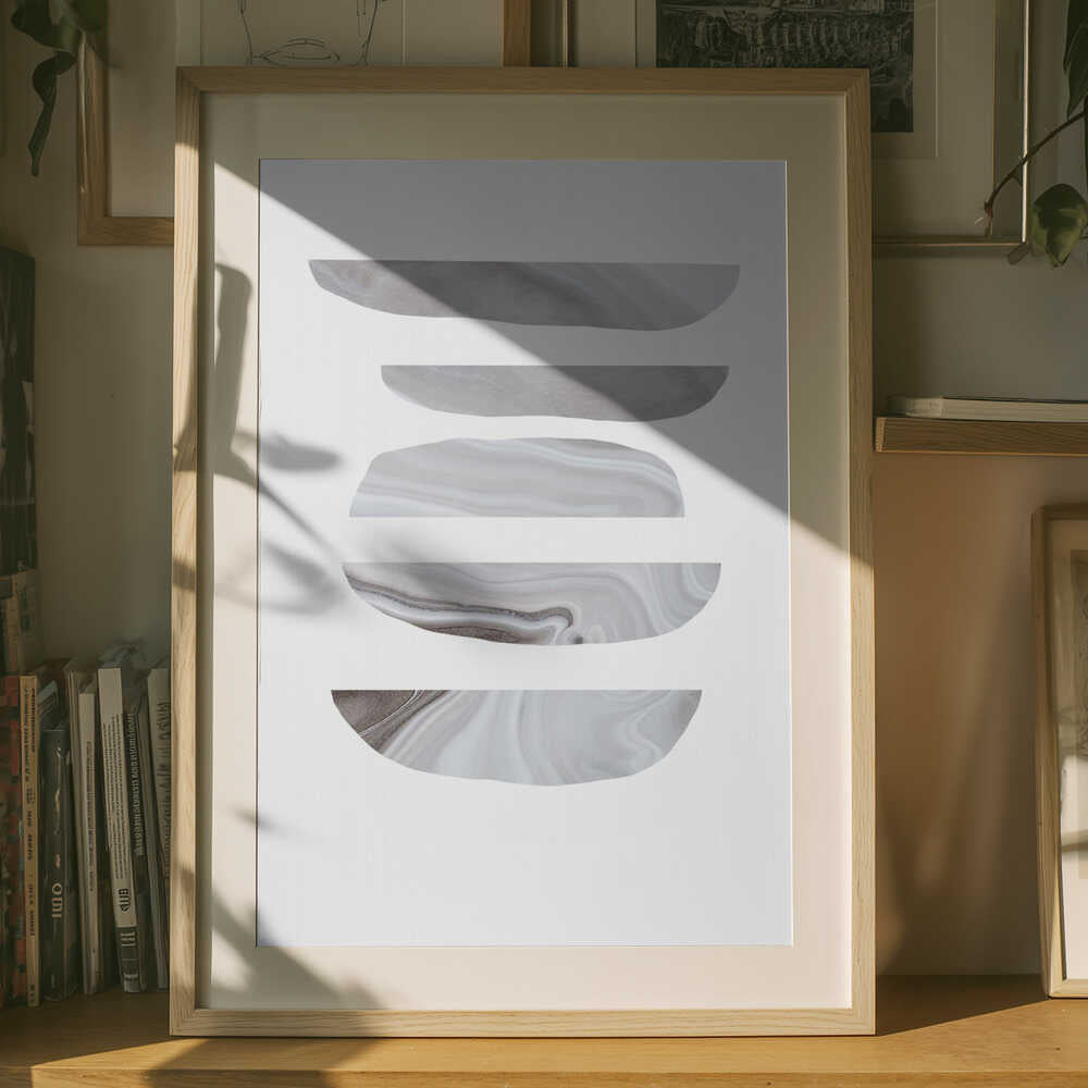 Poster „Minimalistische Marmormuster in neutralen Tönen“