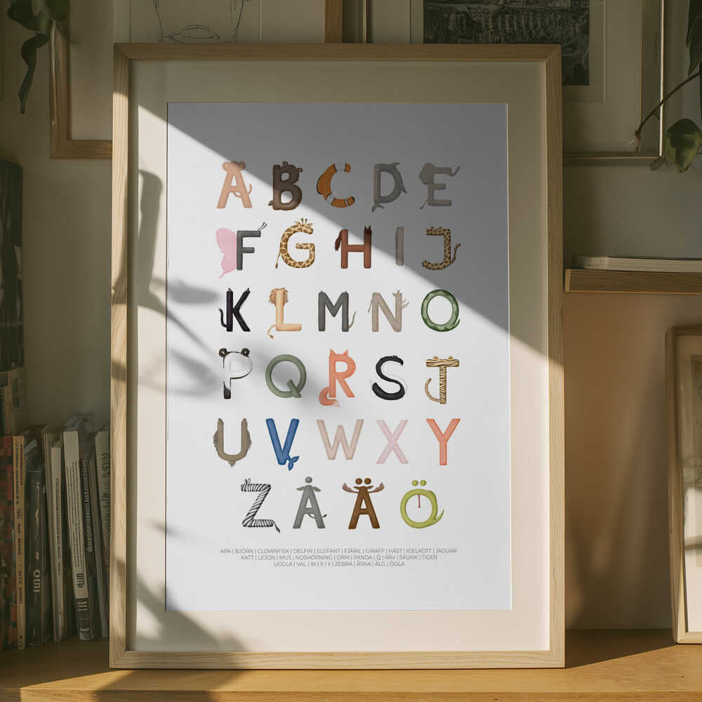 Tierbuchstaben Poster