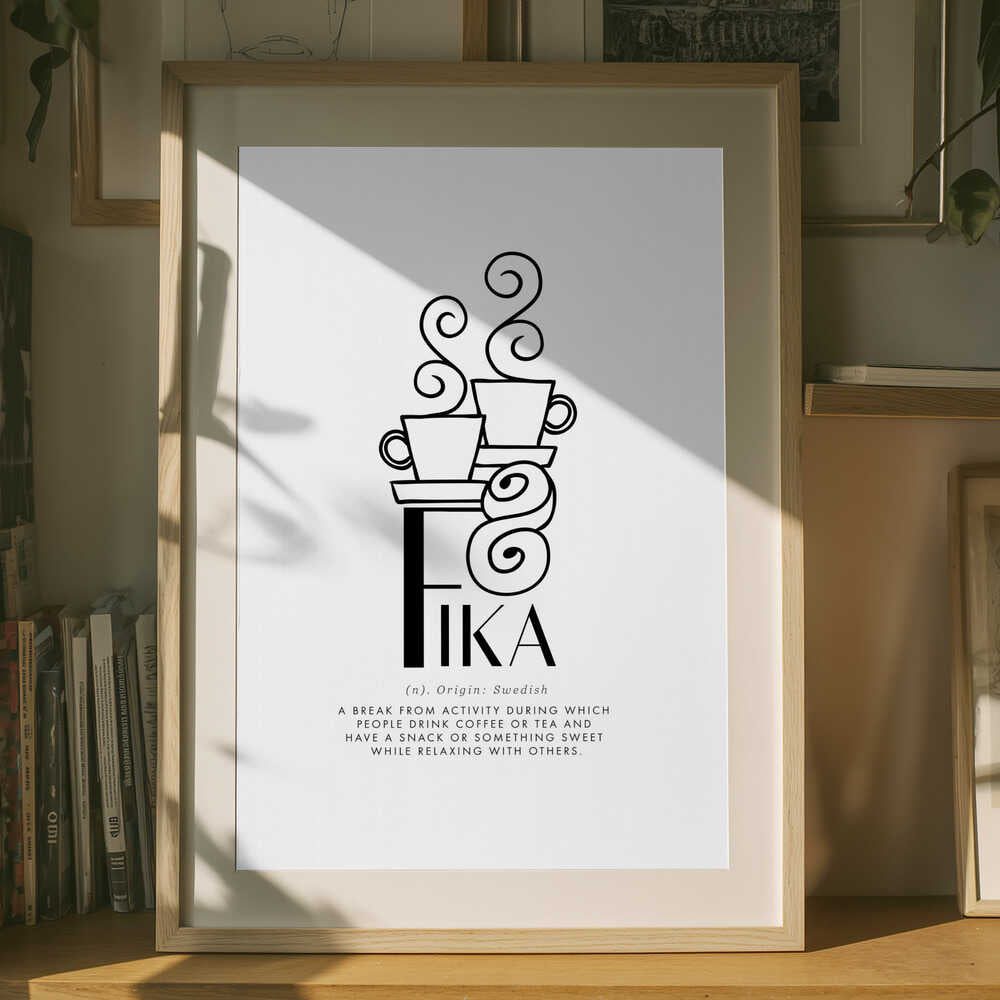 Schwedisches Fika-Kaffeepausen-Poster