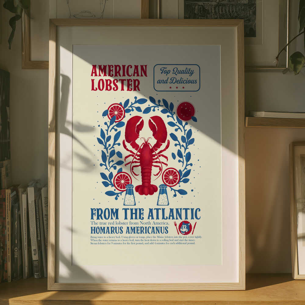 Lobster kitchen print Poster