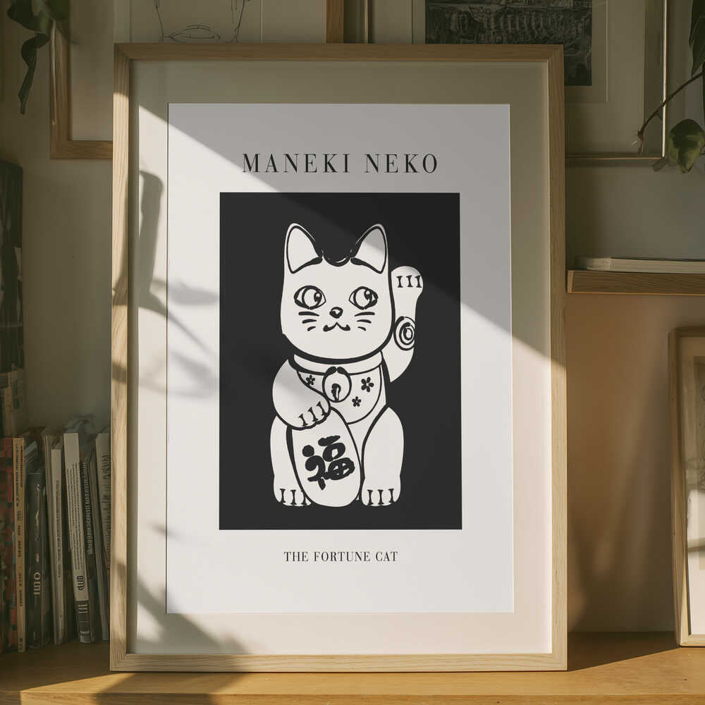 Maneki Neko Fortune Cat Poster
