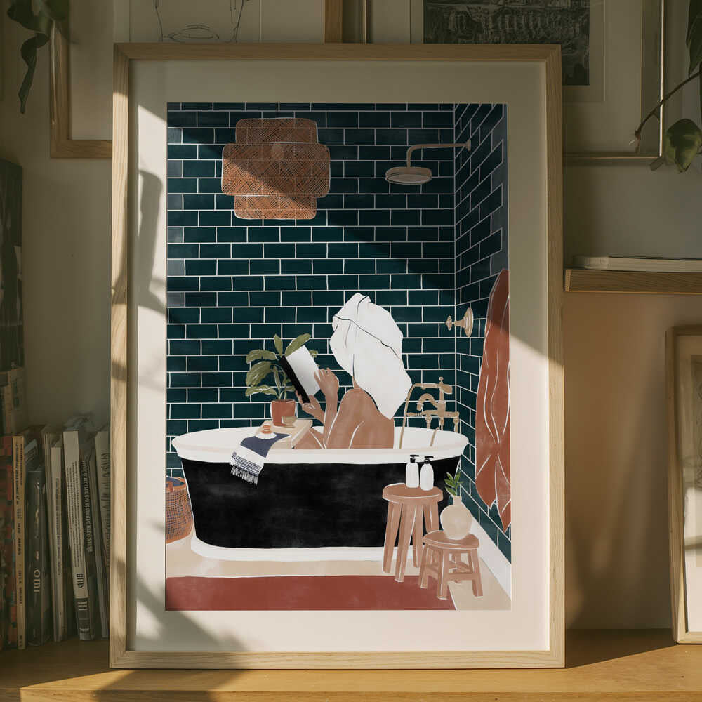 Badezimmer-Babe-Poster