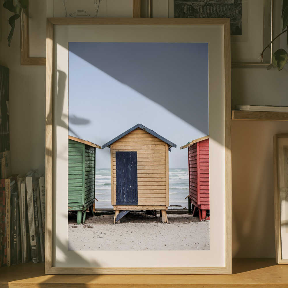Colorful Beach Huts Poster