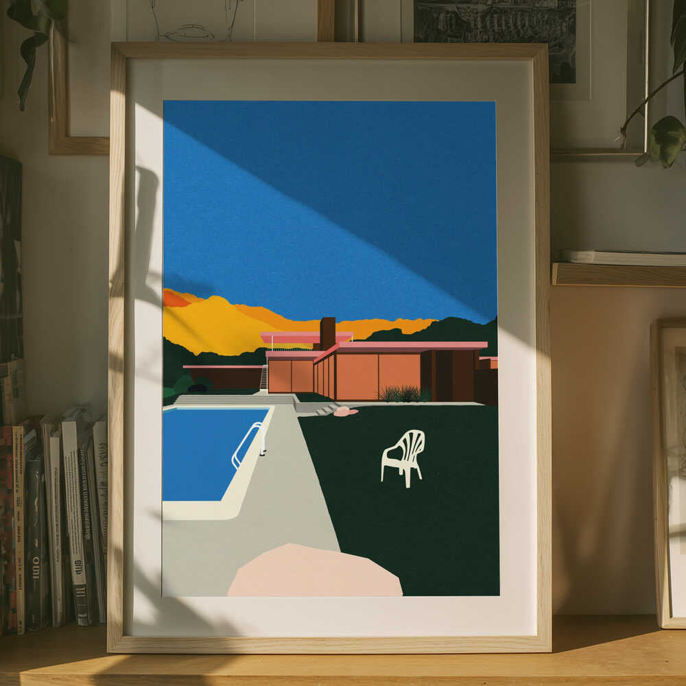 Poster „Kaufmann Desert House am Pool“