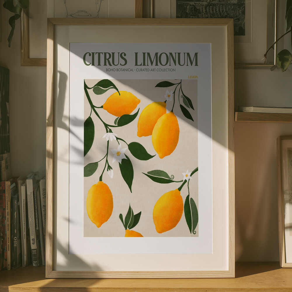 Golden Citrus Delight Poster
