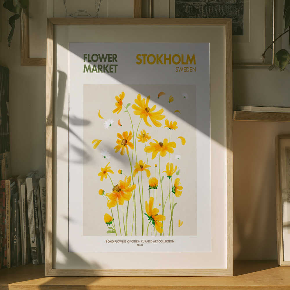 Stockholmer Blüten-Poster