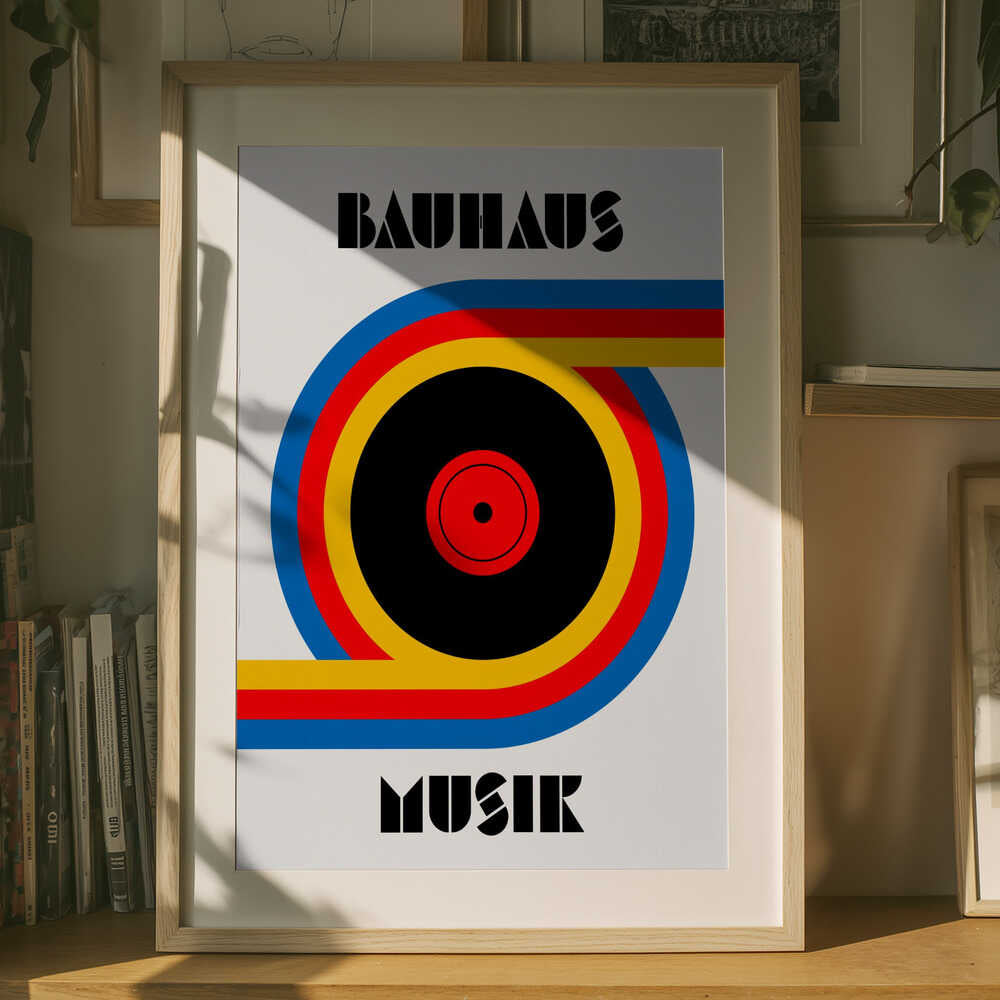 Bauhaus Music Record Poster