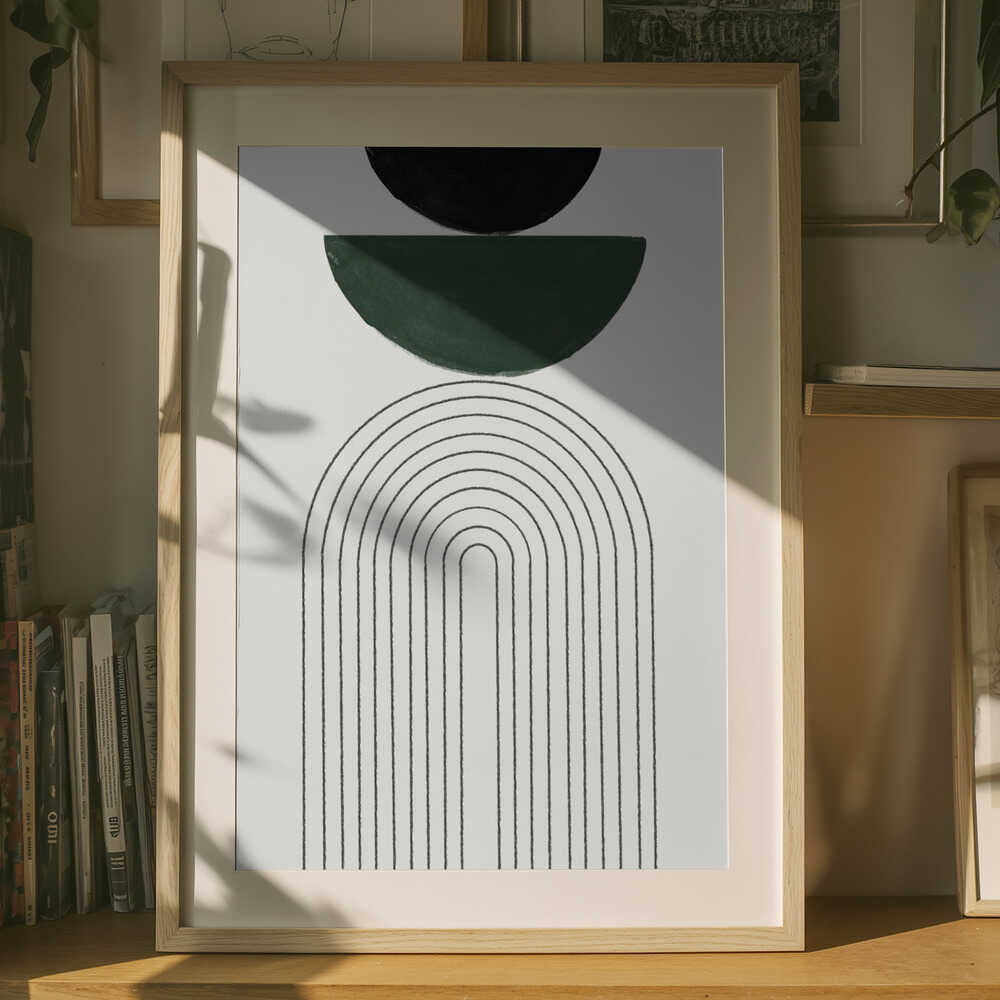 Poster „Gebogene Geometrie“
