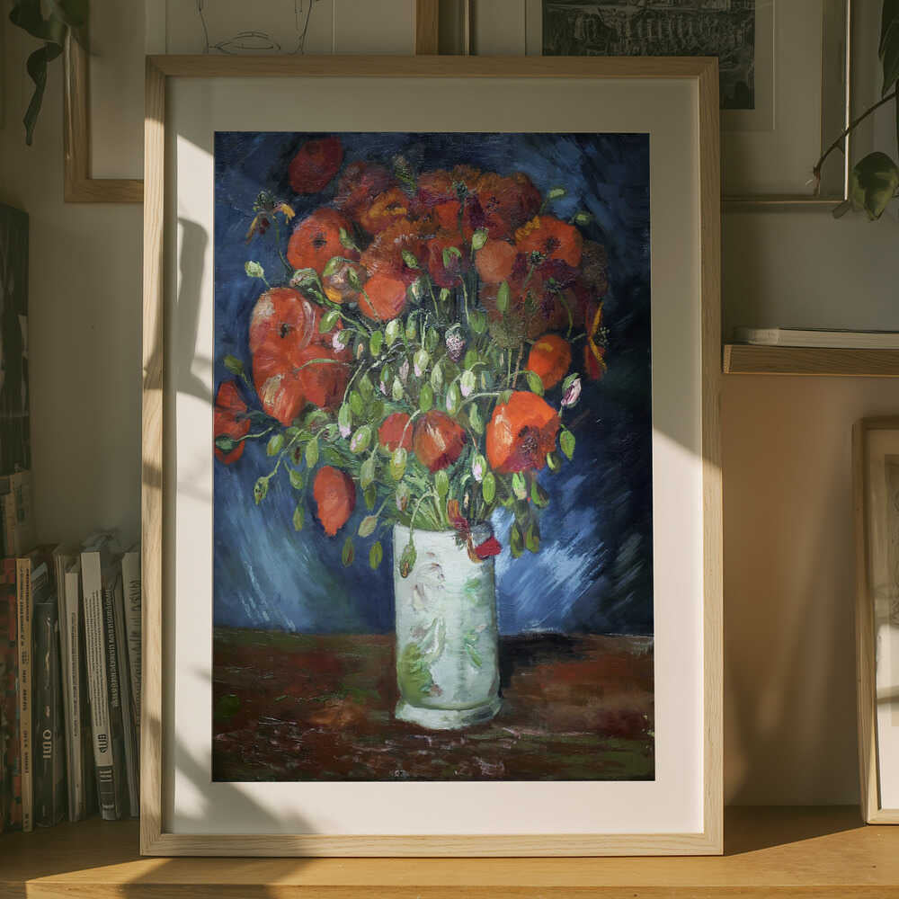 Vincent Van Gogh's Vase With Poppies (1886) Poster