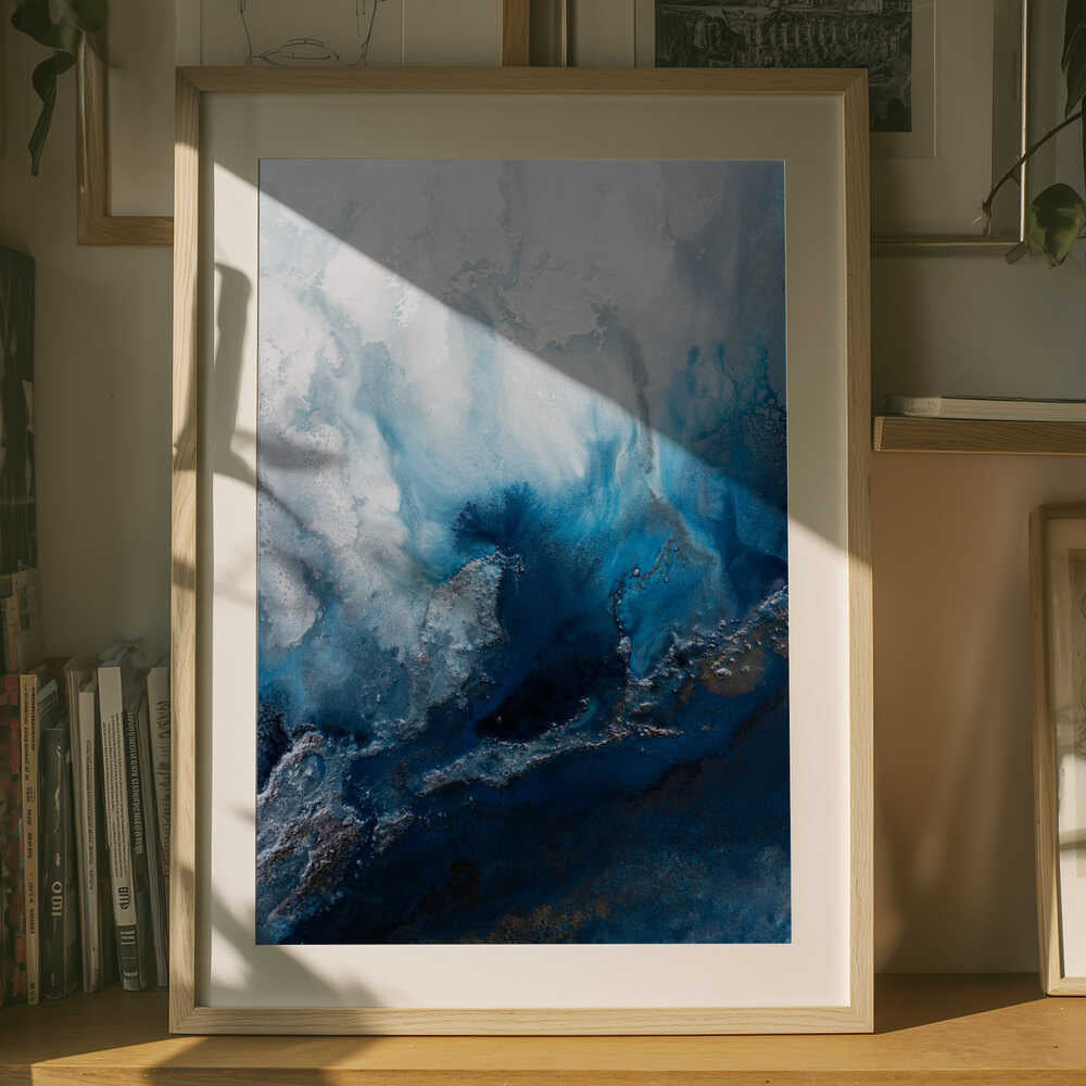 Seascape abstraction - Blue Waters Poster
