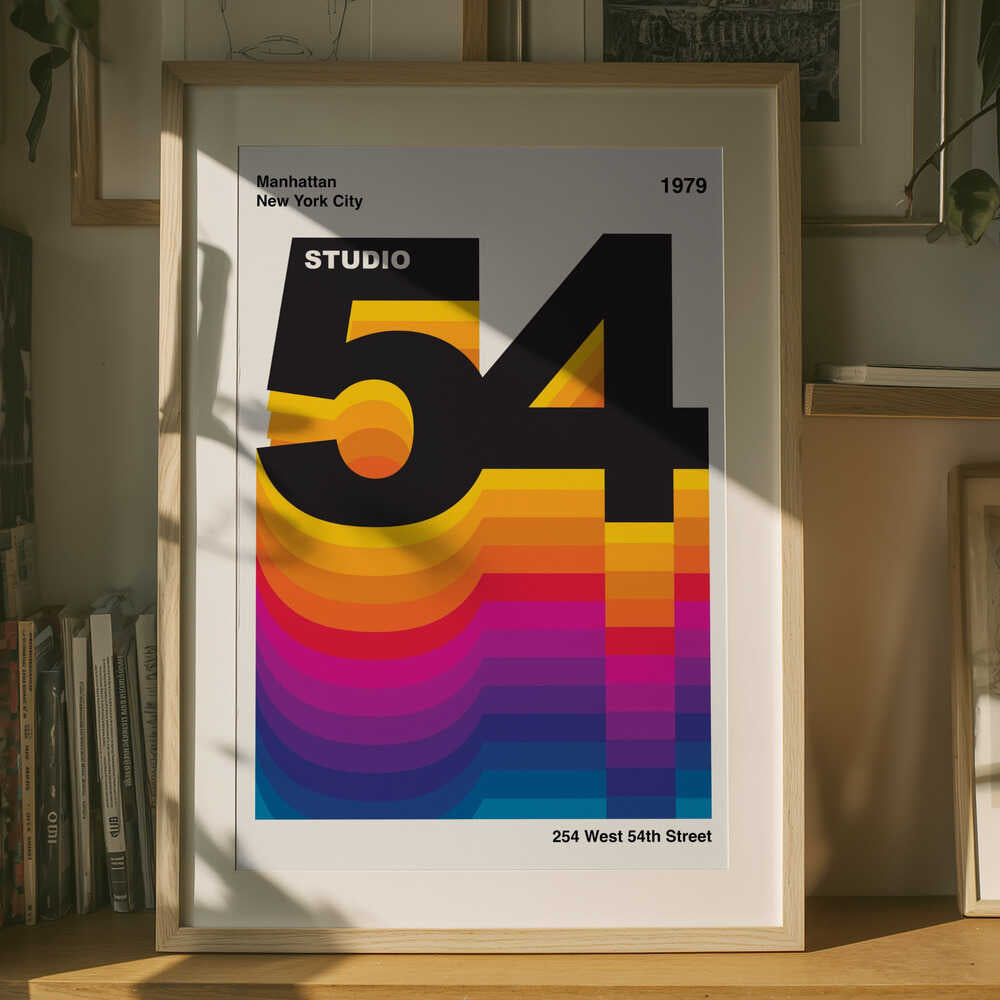 Studio 54 Retro Design Poster