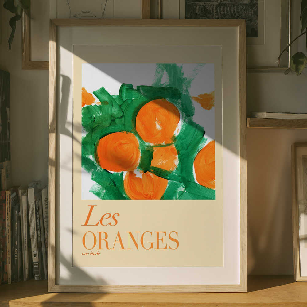 Poster „Lebendige orangefarbene Studie“