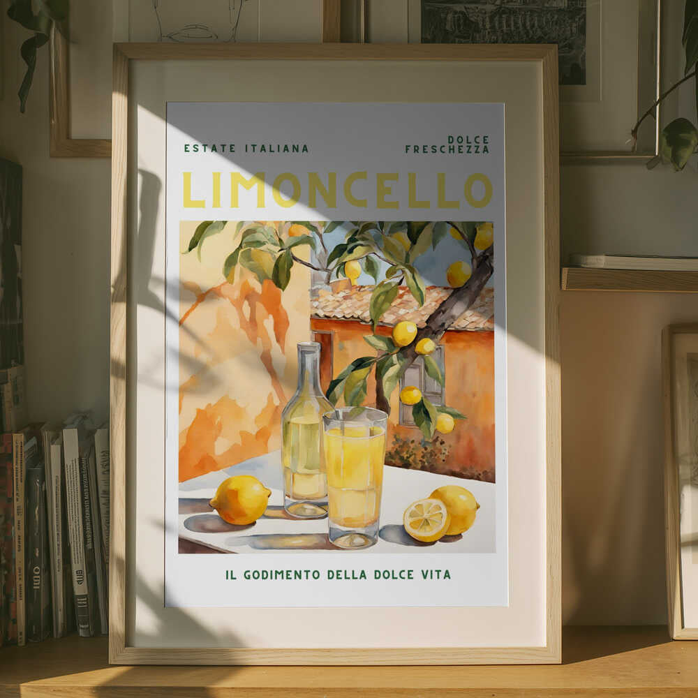 Limoncello, Aquarell, Fresh Poster