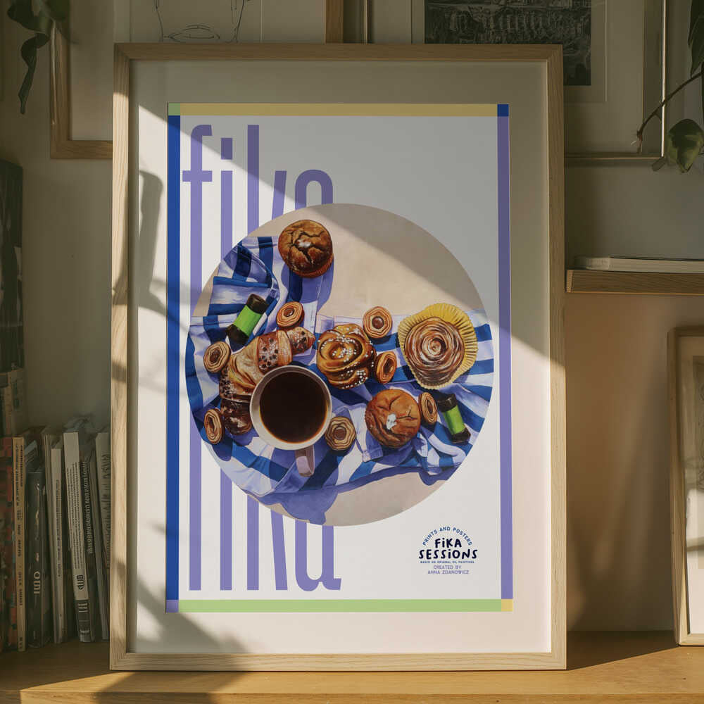 Poster „Schwedische Fika-Köstlichkeiten“
