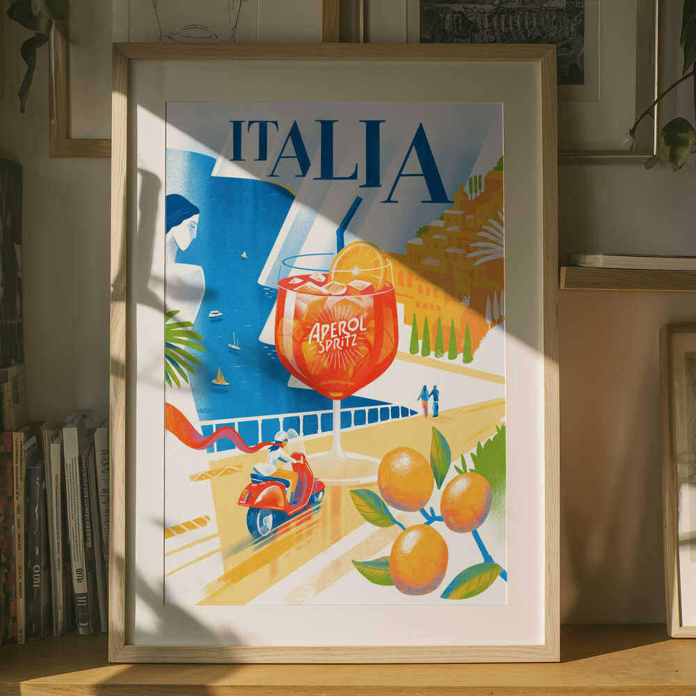 Poster mit italienischer Sommerküste