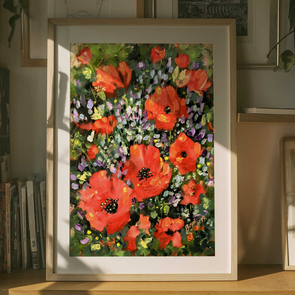 Vibrant Poppy Garden Poster
