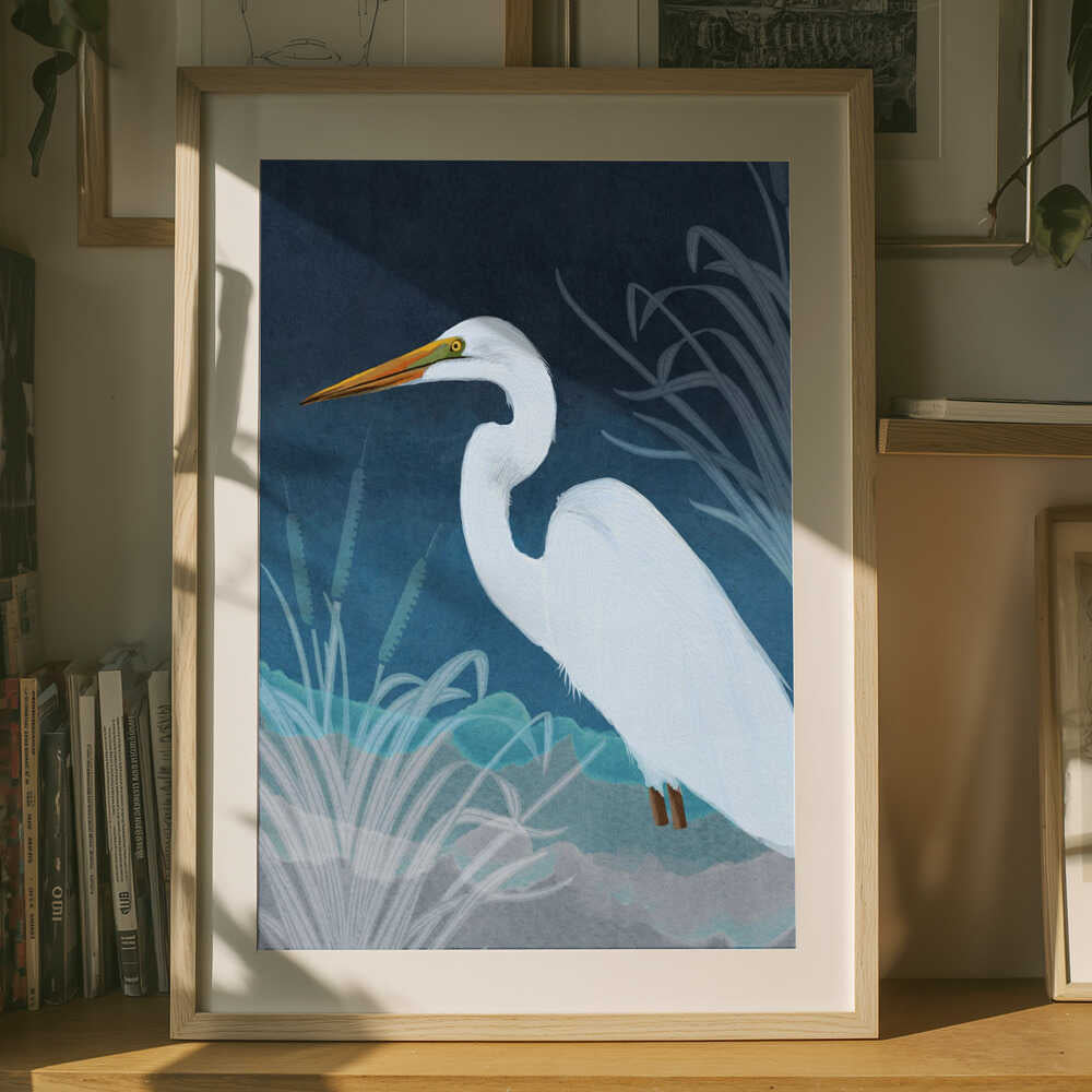 Egret Copy Poster