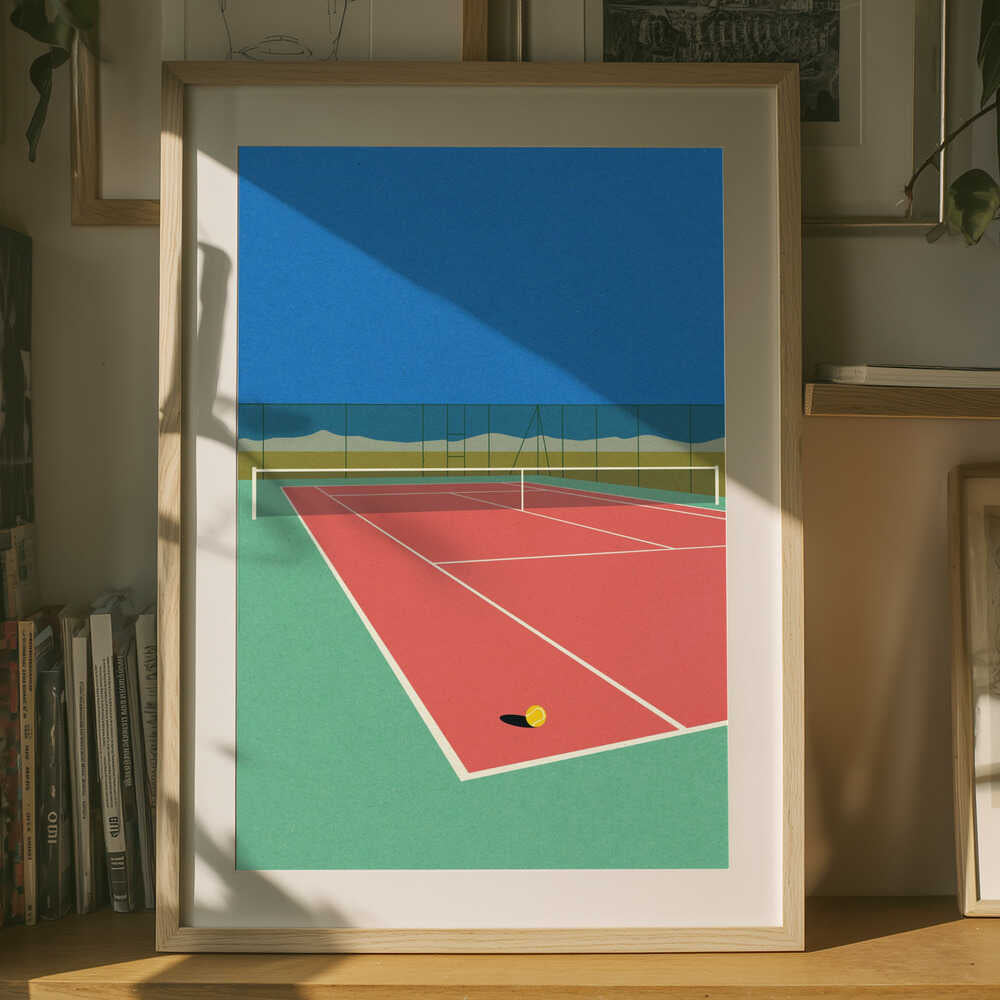 Tennis Court In the Desert Poster