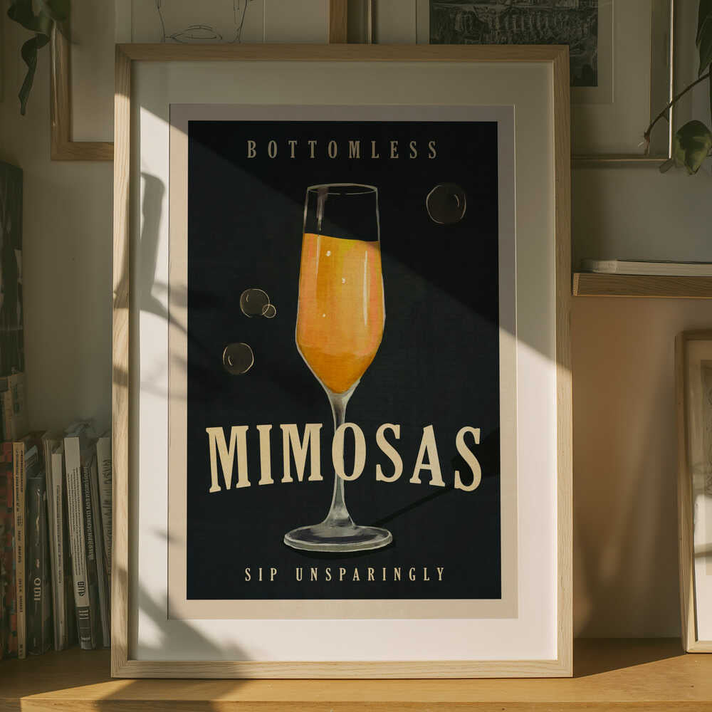 Poster „Unbegrenzte Mimosen – Art-déco-Cocktailbar-Kunst“