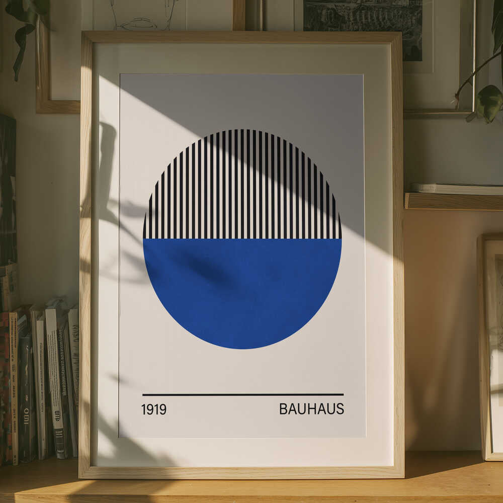 Geometric bauhaus 1919 Blue Circle Poster