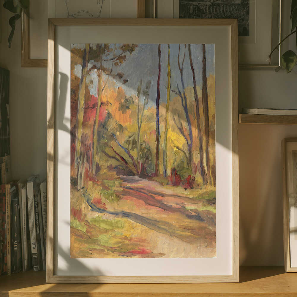 Peaceful Autumn Path Poster