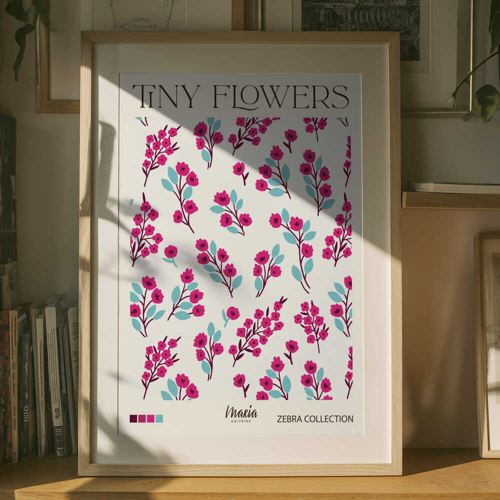 Kleine rosa Blüten, Poster