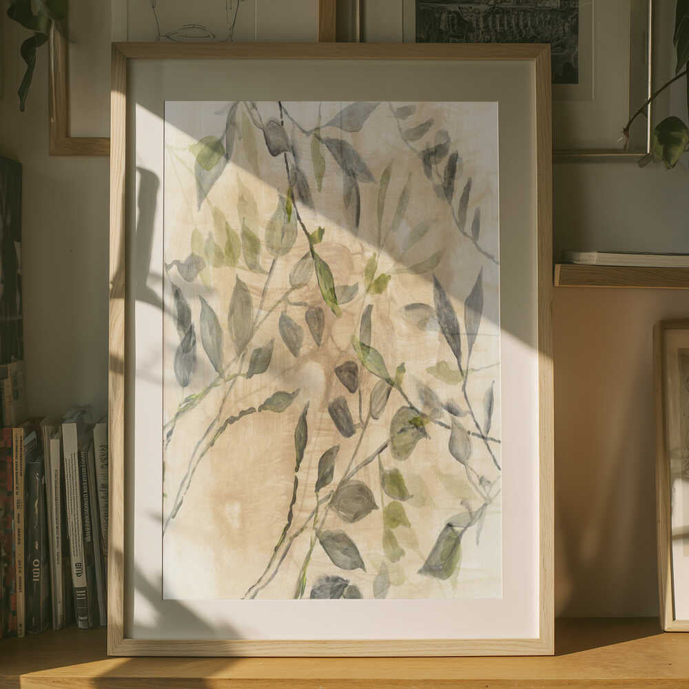 Zarte botanische Blätter – Poster