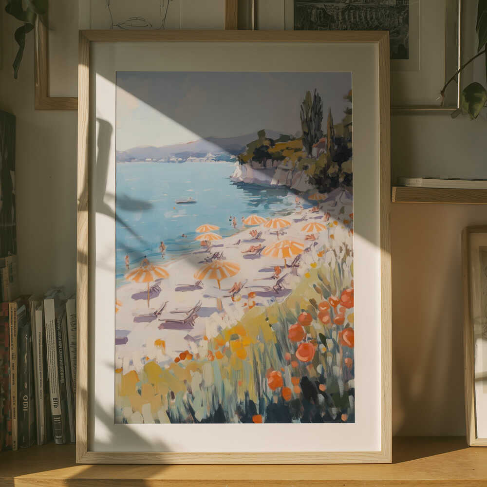 Mediterranean Beach Day Poster