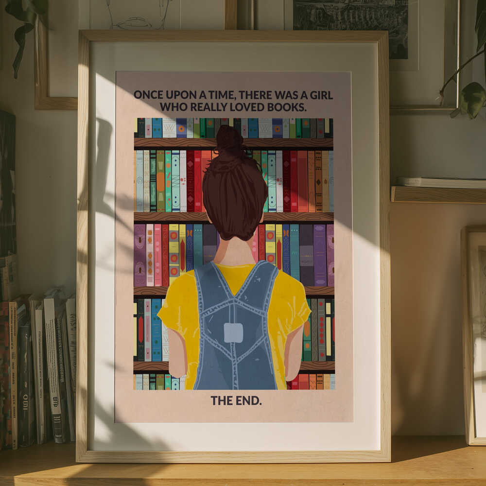 Poster „In Büchern verloren“