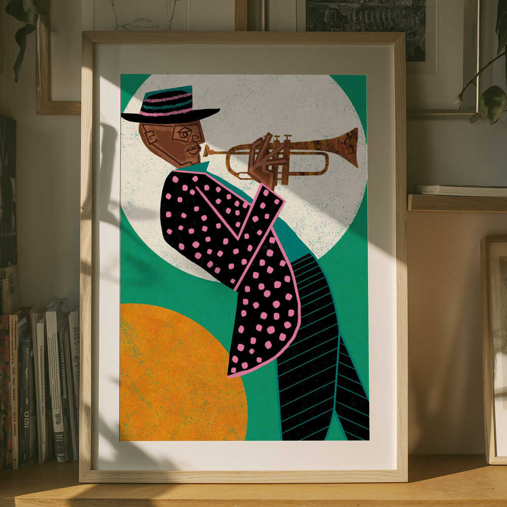 Cool Jazz Trumpeter Poster