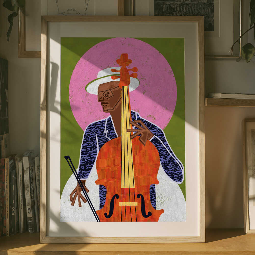 Jazz Cello Player Poster