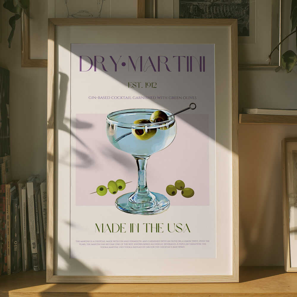 Klassischer Martini-Charme Poster