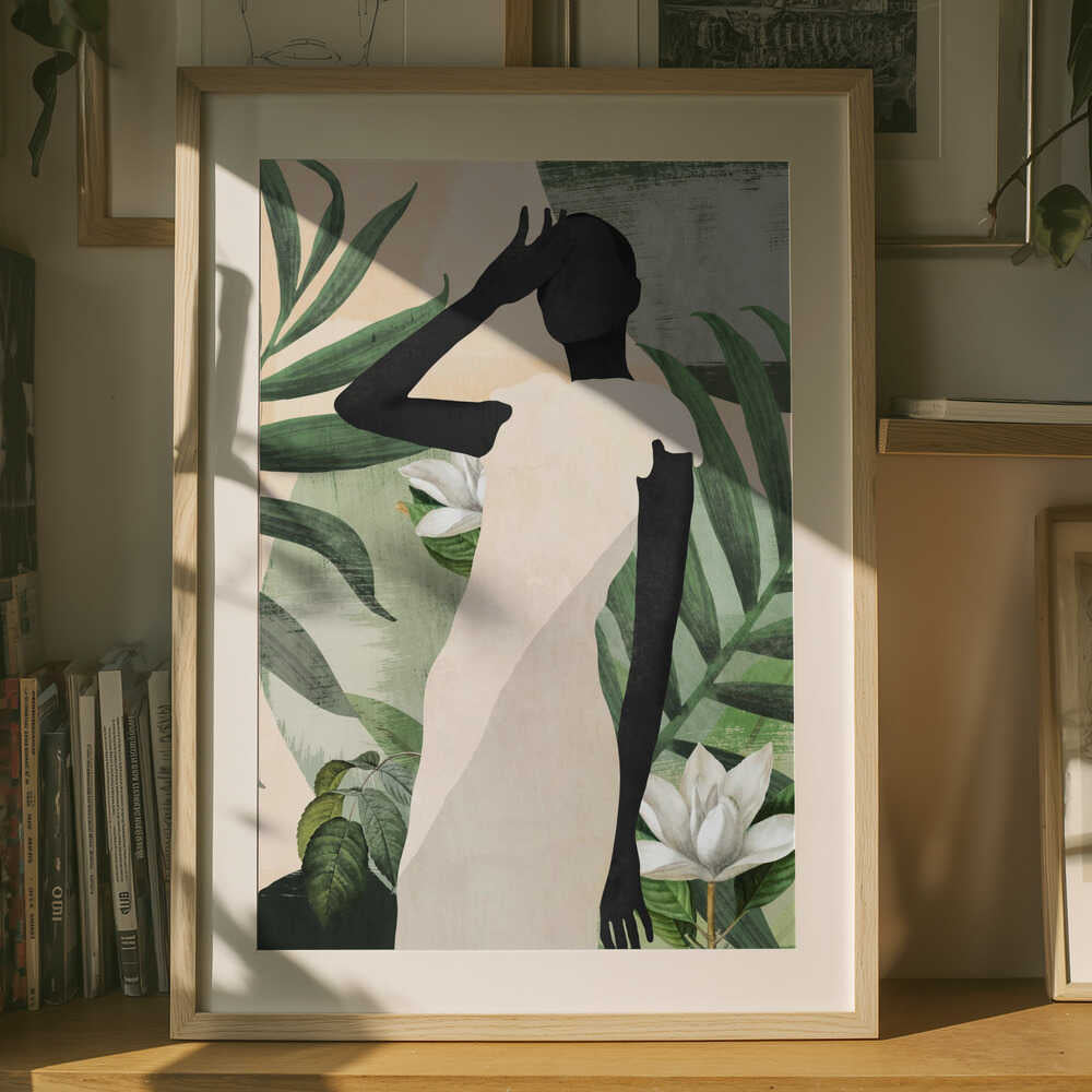 Poster mit eleganter tropischer Gelassenheit